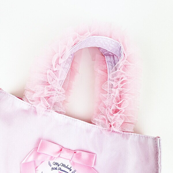 サンリオ マイメロディ 50th×DOLLY MIX フリルスクエアハンドバッグ ライトピンク ランチ Sanrio