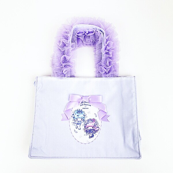 サンリオ キキララ 50th×DOLLY MIX フリルスクエアハンドバッグ ライトパープル ランチ Sanrio