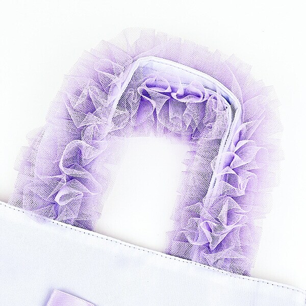 サンリオ キキララ 50th×DOLLY MIX フリルスクエアハンドバッグ ライトパープル ランチ Sanrio