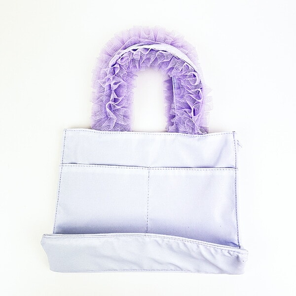 サンリオ キキララ 50th×DOLLY MIX フリルスクエアハンドバッグ ライトパープル ランチ Sanrio