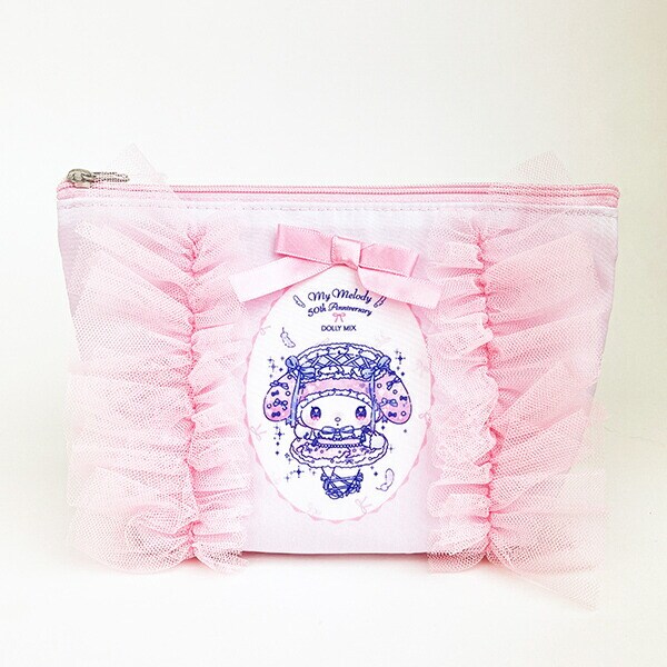サンリオ マイメロディ 50th×DOLLY MIX フリル舟形ティッシュポーチ ライトピンク Sanrio