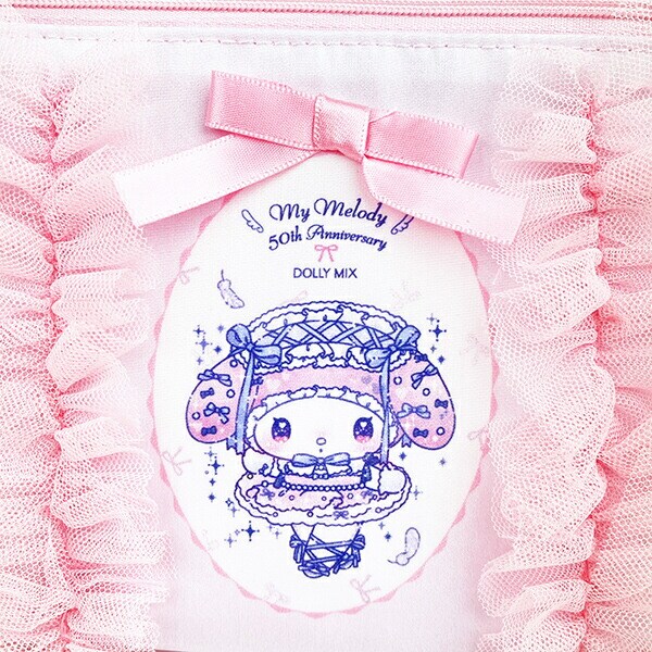 サンリオ マイメロディ 50th×DOLLY MIX フリル舟形ティッシュポーチ ライトピンク Sanrio