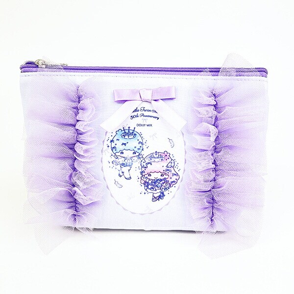 サンリオ キキララ 50th×DOLLY MIX フリル舟形ティッシュポーチ ライトパープル Sanrio