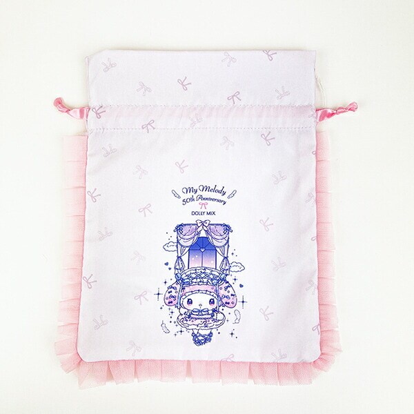 サンリオ マイメロディ 50th×DOLLY MIX フリル巾着 ライトピンク Sanrio