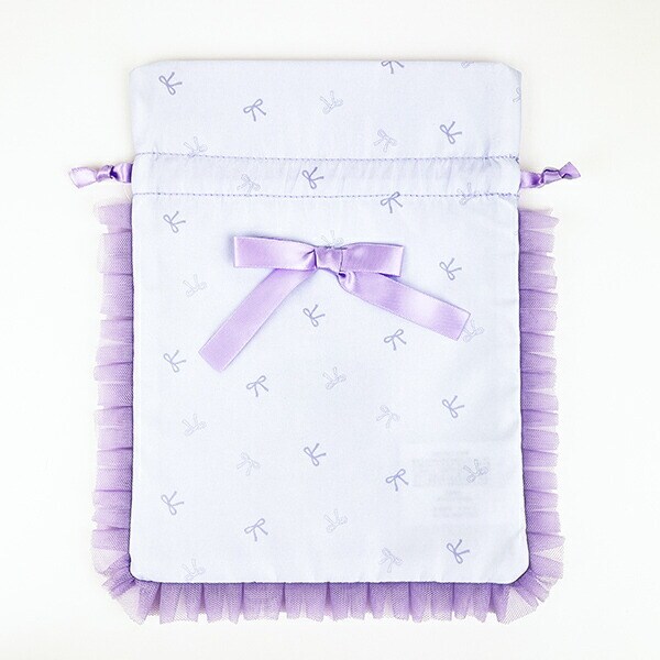 サンリオ キキララ 50th×DOLLY MIX フリル巾着 ライトパープル Sanrio