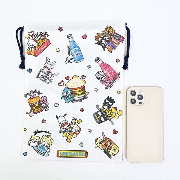 サンリオキャラクターズ 巾着 アメリカンダイナーシリーズ 日本製 Sanrio