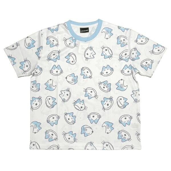 11ぴきのねこ カオ ドライメッシュTシャツ(ホワイト) アパレル
