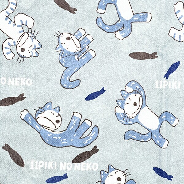 11ぴきのねこ びっくり ドライメッシュTシャツ(ブルー) アパレル