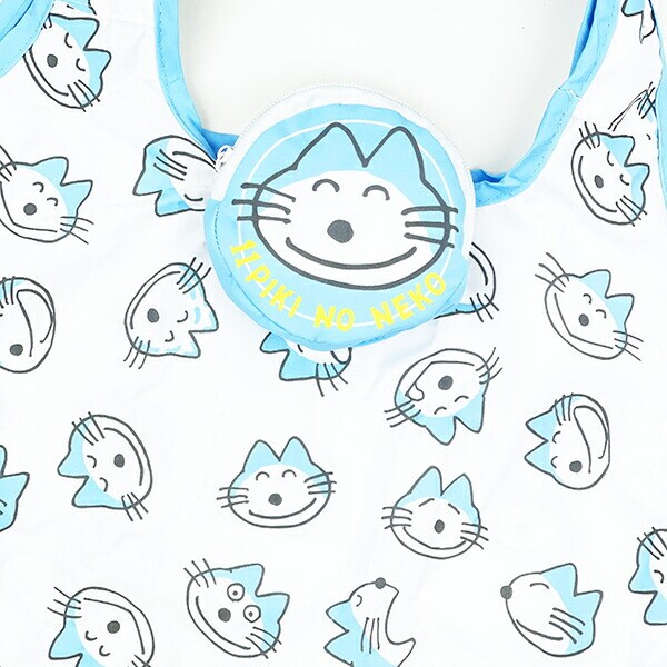 11ぴきのねこ カオ エコバッグ (ブルー)