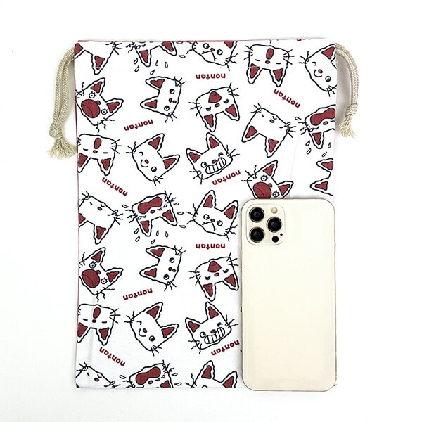 ノンタン にんにん 巾着  レッド