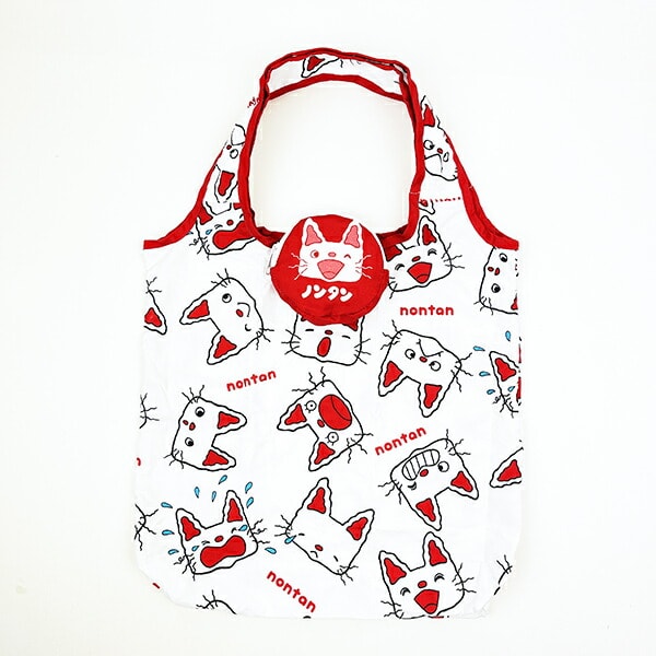 ノンタン にんにん エコバッグ (レッド)
