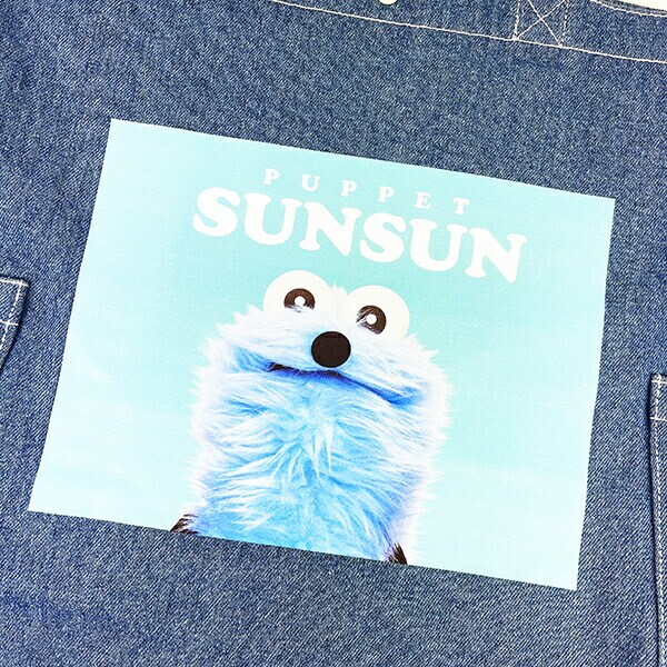 パペットスンスン デニムトートバッグ ミントブルー