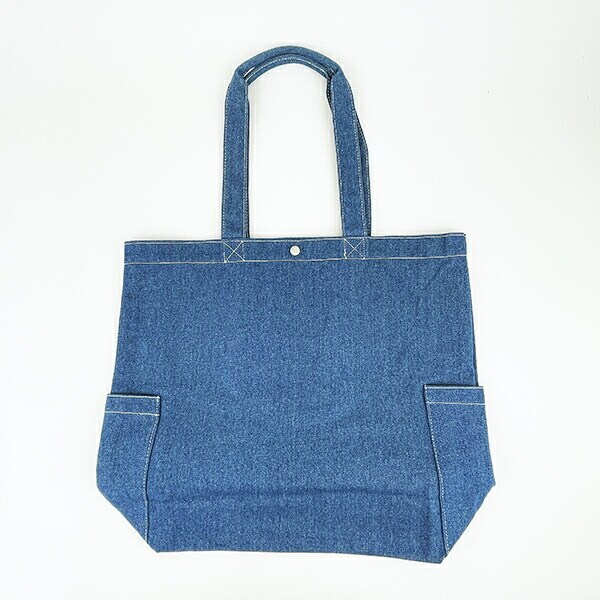 パペットスンスン デニムトートバッグ ミントブルー