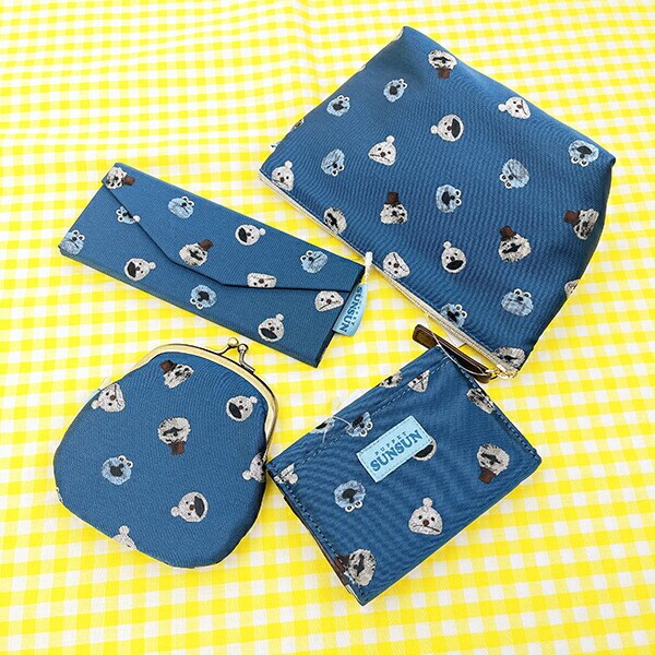 パペットスンスン ジャガード折りたたみメガネケース(総柄)