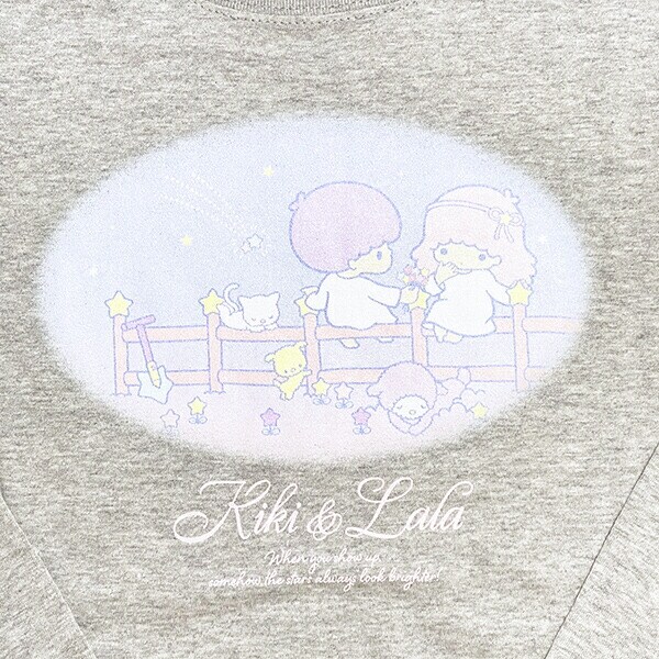 サンリオ キキララ ロングTシャツ(星空レトロ) ミックスグレー 長袖 アパレル Sanrio