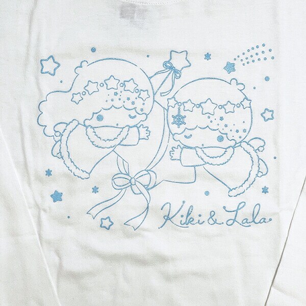 サンリオ キキララ ロングTシャツ(雪灯りのファンタジー) ホワイト 長袖 アパレル Sanrio