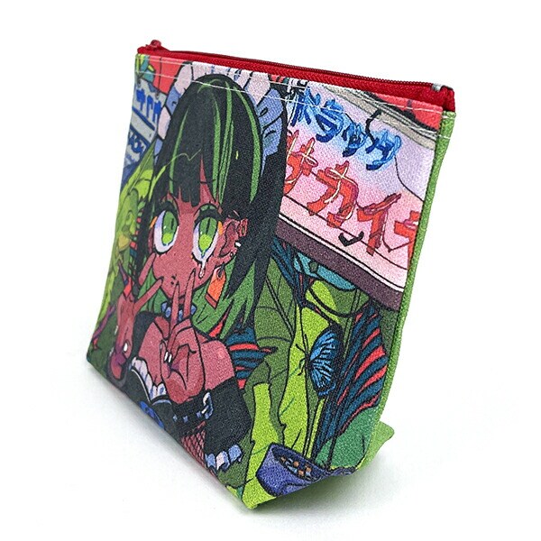 寺田テラ 舟形ポーチ peace in the rainforest グリーン Terada Tera's World