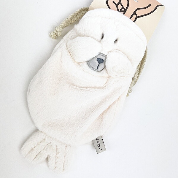 くびねっこ アザラシ 巾着 りぶはあと