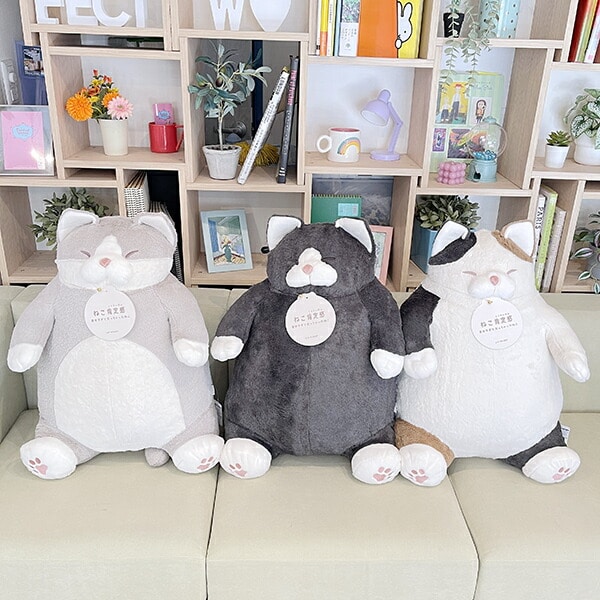 ねこ肯定感 みけねこのさんま BIGぬいぐるみ りぶはあと