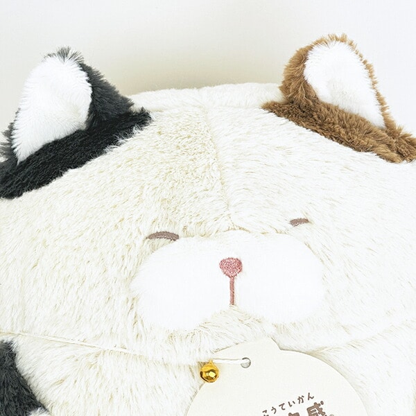 ねこ肯定感 みけねこのさんま コロコロハンドマフ ぬいぐるみ