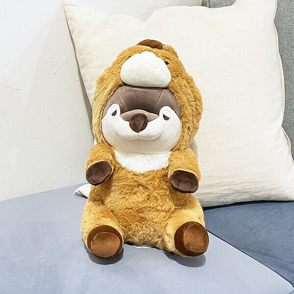 プレミアムねむねむアニマルズ くるり フード座り抱きまくら(M) 抱き枕 寝具 ぬいぐるみ