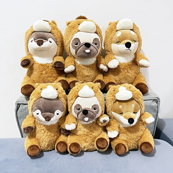 プレミアムねむねむアニマルズ くるり フード座り抱きまくら(M) 抱き枕 寝具 ぬいぐるみ