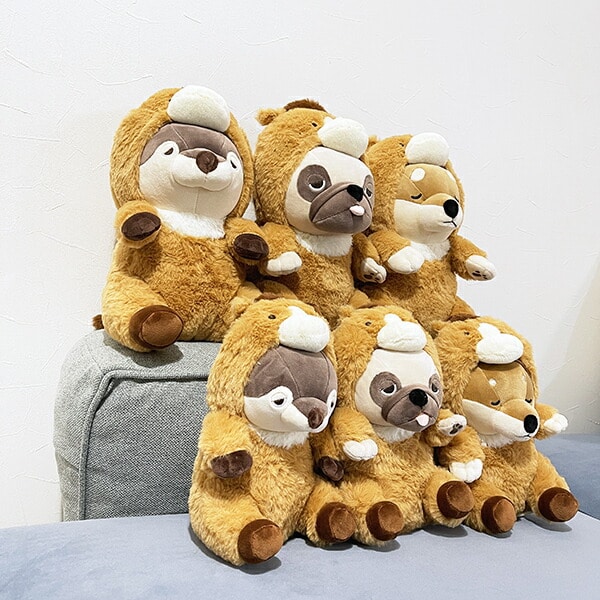 プレミアムねむねむアニマルズ ハナ フード座り抱きまくら(S) 抱き枕 寝具 ぬいぐるみ