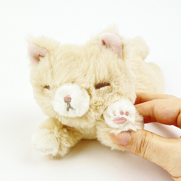 くたっとびより 茶ネコ マスコット ぬいぐるみ