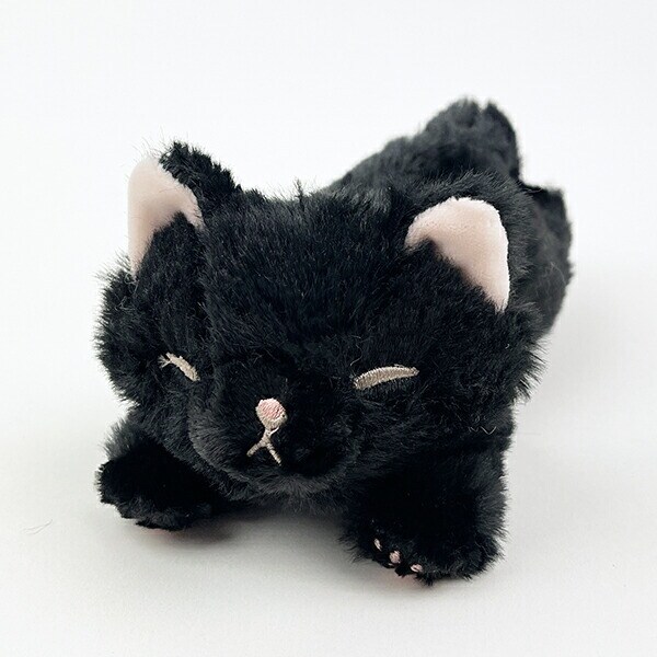 くたっとびより クロネコ マスコット ぬいぐるみ