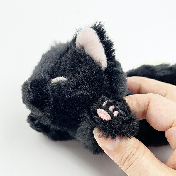 くたっとびより クロネコ マスコット ぬいぐるみ