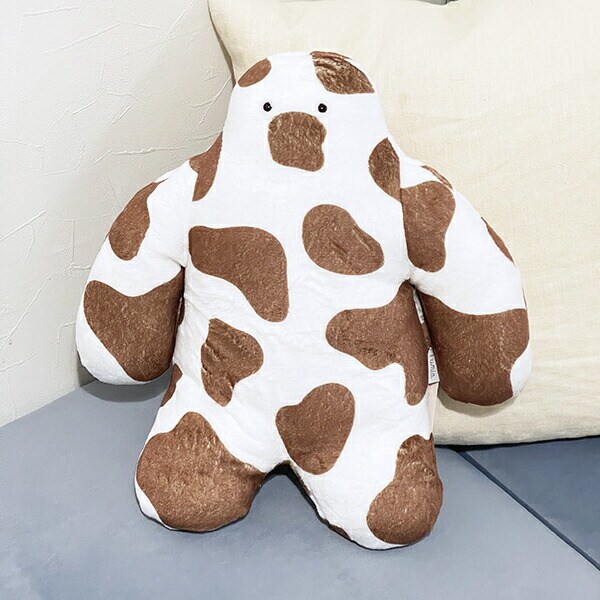 FUNIO 座り抱きまくら(S) ミルキードット(ブラウン) ぬいぐるみ クッション リラックス 癒し