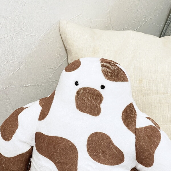 FUNIO 座り抱きまくら(S) ミルキードット(ブラウン) ぬいぐるみ クッション リラックス 癒し