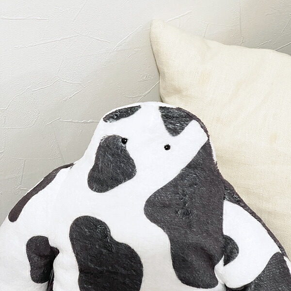 FUNIO 座り抱きまくら(S) ミルキードット(ブラック) ぬいぐるみ クッション リラックス 癒し