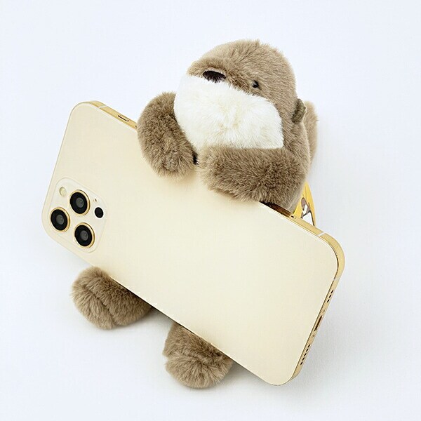 みるもん カワウソ おでかけスマホスタンド りぶはあと