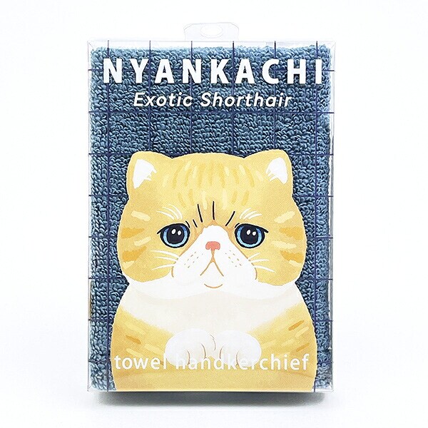 にゃんかち エキゾチックショートヘア ハンカチタオル りぶはあと