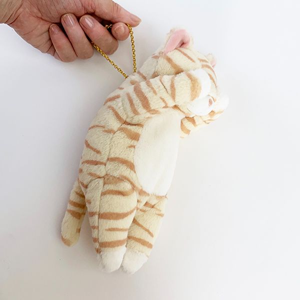 くびねっこ 猫 マスコット ポーチ トラネコ ぬいぐるみ 癒し 小物入れ 学校