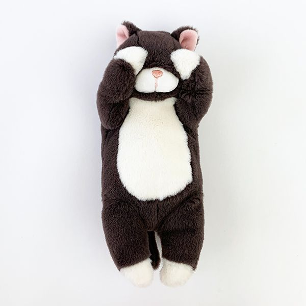 くびねっこ 猫 マスコット ポーチ クロネコ ぬいぐるみ 癒し 小物入れ 学校