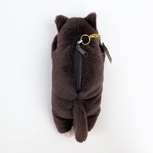 くびねっこ 猫 マスコット ポーチ クロネコ ぬいぐるみ 癒し 小物入れ 学校