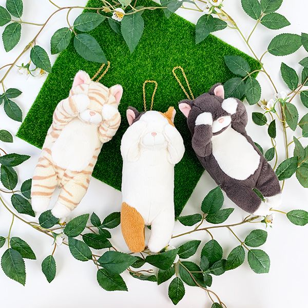 くびねっこ 猫 マスコット ポーチ クロネコ ぬいぐるみ 癒し 小物入れ 学校