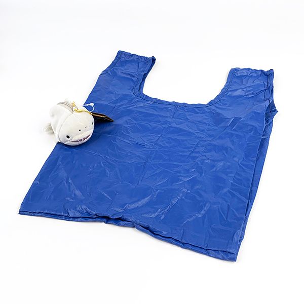 ねむねむアニマルズ サメ 手のひらエコバッグ プレミアムねむねむ エコバッグ ぬいぐるみ ストラップ グレー グッズ