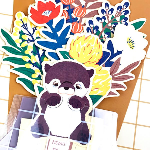 ねむねむアニマルズ ペーパーブーケ 加湿器 くるり 電源なし 節電 エコ ウィンター インテリア