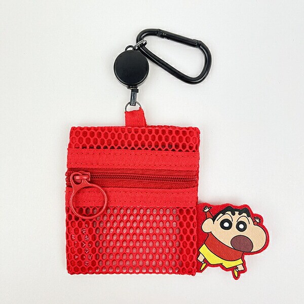 クレヨンしんちゃん メッシュポーチ(リール付き) キーホルダー