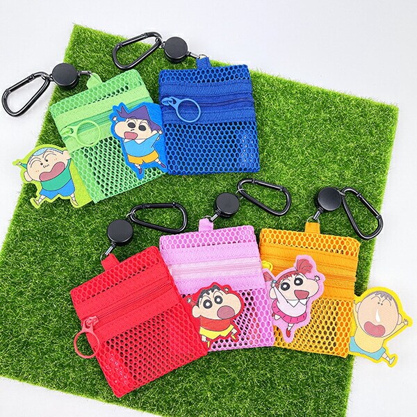 クレヨンしんちゃん メッシュポーチ(リール付き) キーホルダー
