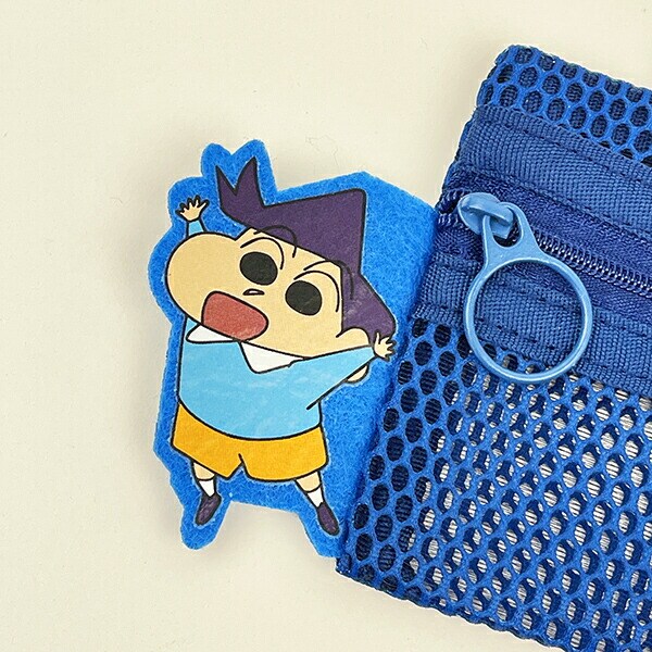 クレヨンしんちゃん 風間くん メッシュポーチ(リール付き) キーホルダー