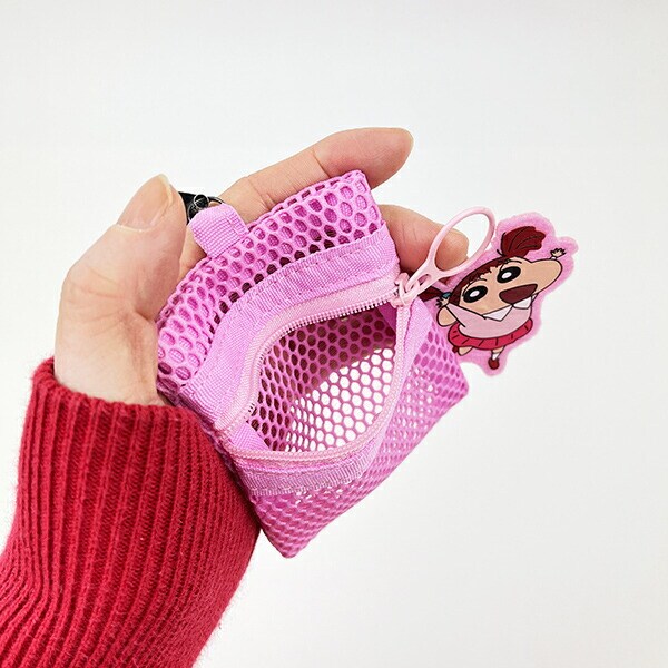 クレヨンしんちゃん ネネちゃん メッシュポーチ(リール付き) キーホルダー