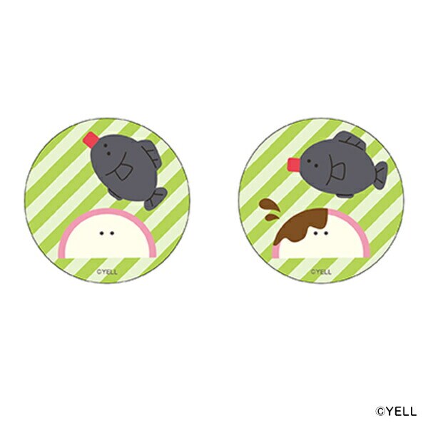 つぶらな瞳 かまぼこ バッジ バッチ まじかる百貨店缶