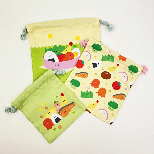 つぶらな瞳 つぶらな瞳のお弁当箱 巾着セット