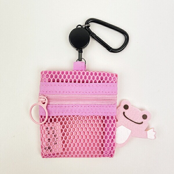 かえるのピクルス  さくら メッシュポーチ(リール付き)