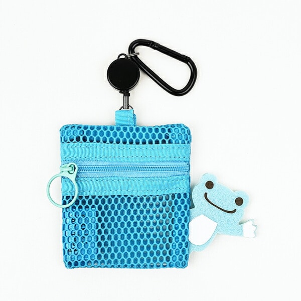 かえるのピクルス そら リール付き メッシュポーチ