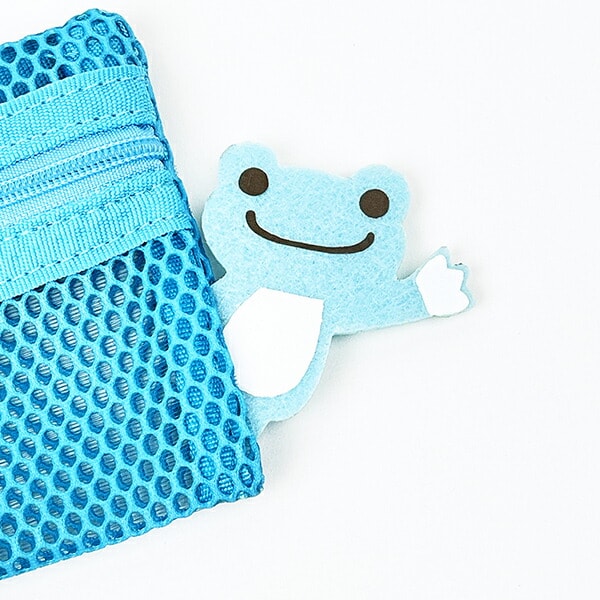 かえるのピクルス そら リール付き メッシュポーチ